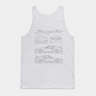 Toyota Supra MK IV blueprint stance Tank Top